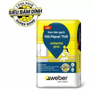 Keo dán gạch webertai gres 25kg/Bao - Keo dán gạch cho HỒ BƠI và gạch/đá KÍCH THƯỚC LỚN