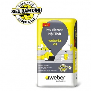 Keo dán gạch webertai vis 25Kg/Bao - Keo (vữa) dán gạch gốc xi măng chuyên dùng cho gạch hút nước kích thước vừa