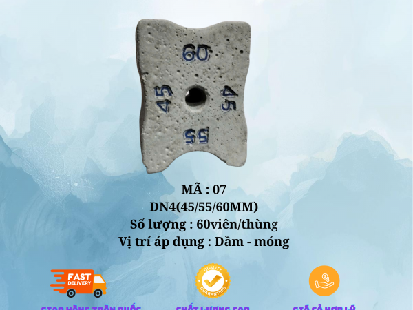 CON KÊ BÊ TÔNG ĐA NĂNG ĐN4 (45/55/60mm), 60 viên  /thùng, sử dụng được 50m2