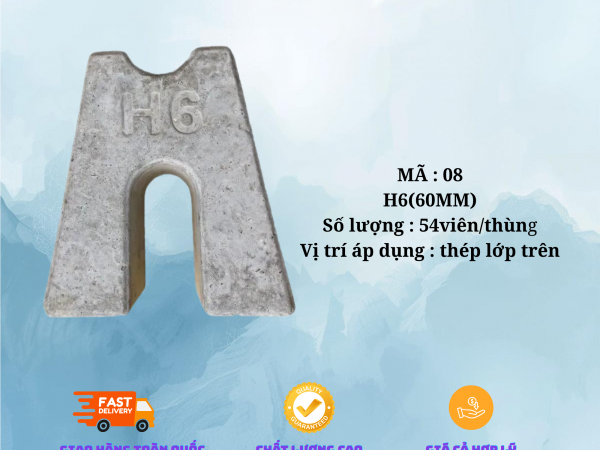 CON KÊ BÊ TÔNG SÀN TRÊN H6 (60mm),54 viên /thùng, sử dụng được 50m2